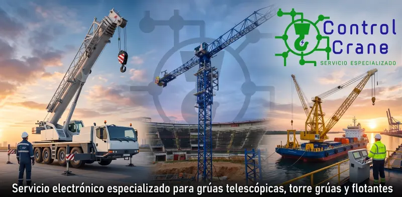 Servicio electrónico especializado para grúas telescópicas, torre grúas y grúas flotantes